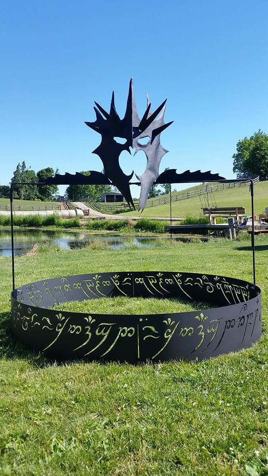 custom steel metal fire pit lord of the rings by ImagineMetalArt