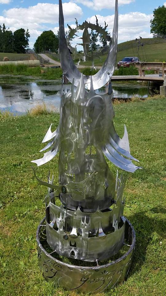 custom lord of the rings tower eye of sauron firepit by ImagineMetalArt