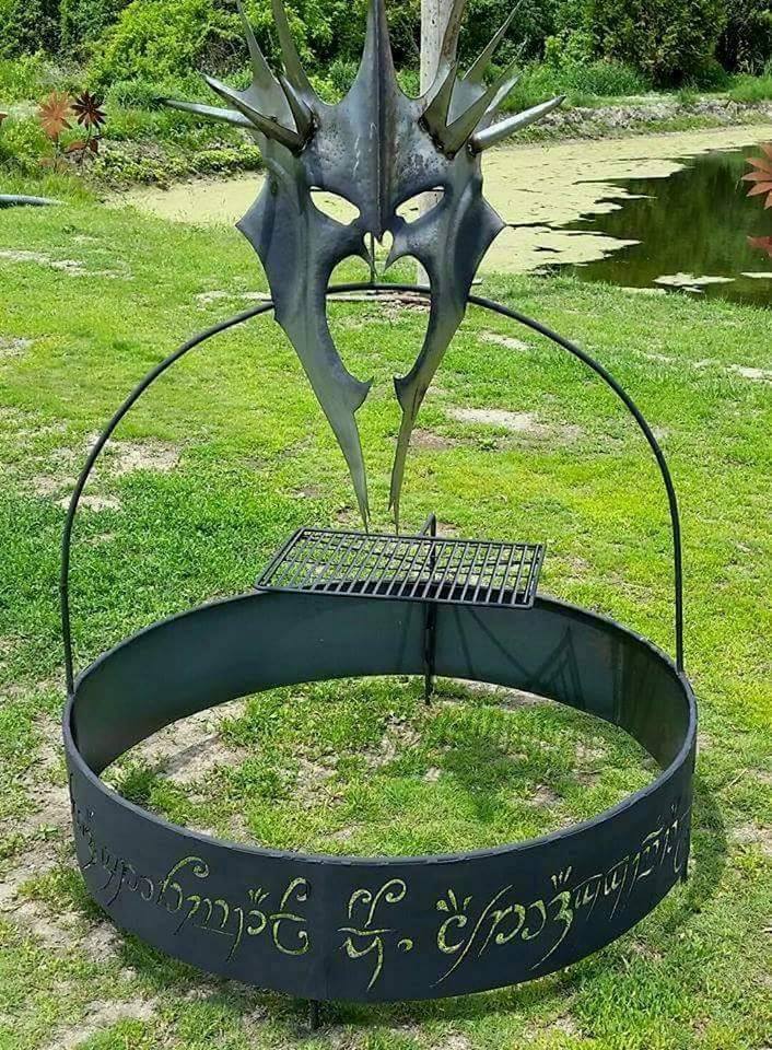 custom steel lord of the rings fire pit by ImagineMetalArt
