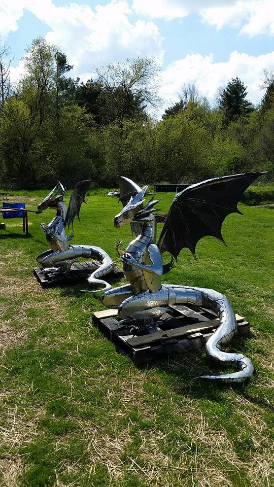 custom metal steel dragons by ImagineMetalArt